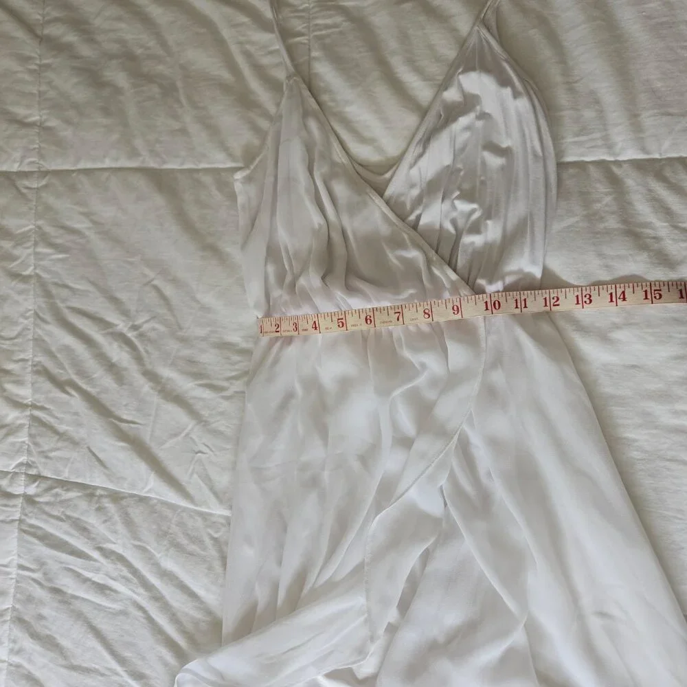 BEBE High-Low Flowy White Summer Dress - XXS - Picture 5 of 5